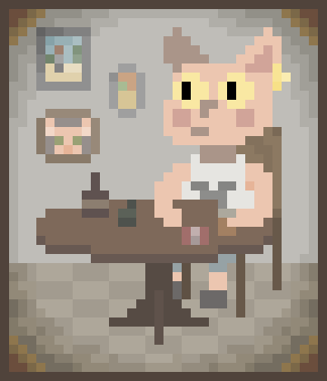 Dallas sitting at a table, drinking whiskey