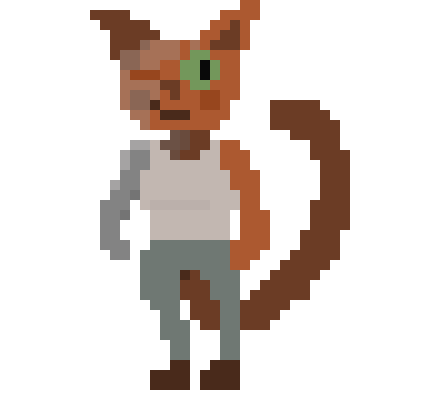 My oc Freckles in the style of my cat animations